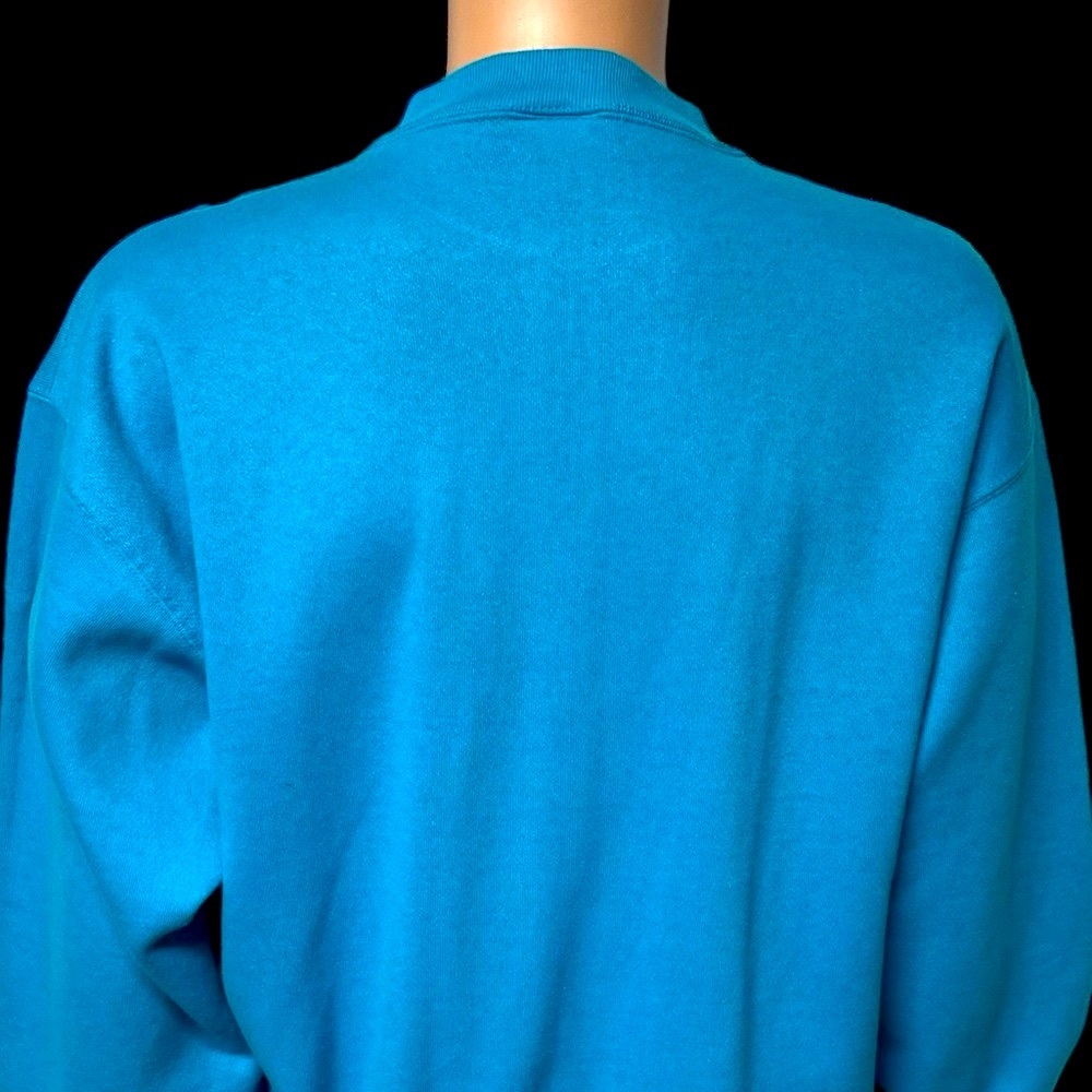 VTG 80s Universal Studios Florida Men’s Turquoise XL Crewneck Sweatshirt in EUC - Picture 6 of 11